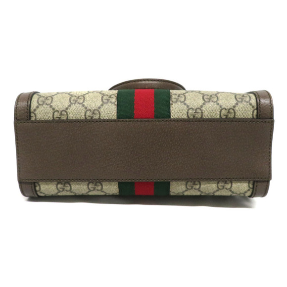 Gucci White Tote Bag Handbag Shoulder GG Supreme Strap - Picture 5 of 9